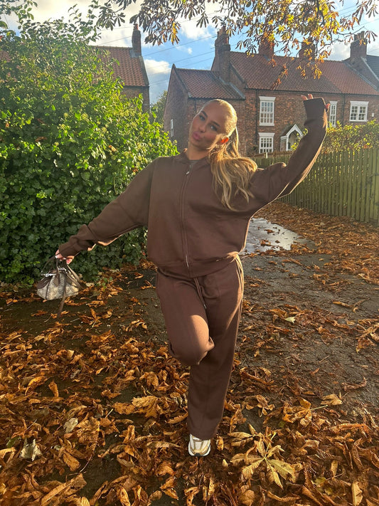 The BELLA bomber tracksuit in brown